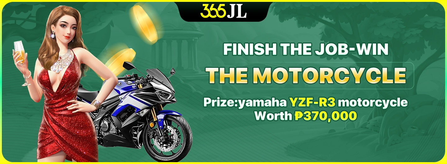 Win a motorcycle prize promo banner